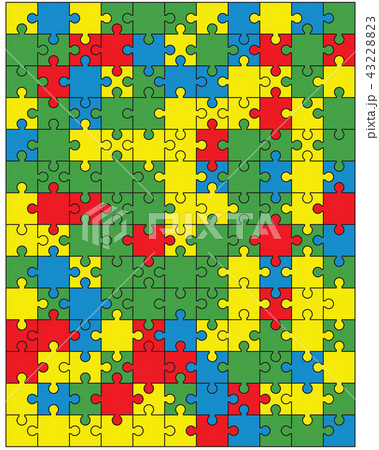 Separate pieces of colorful shiny puzzle Separate pieces of colorful shiny puzzle 43228823