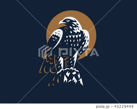 The flying eagle. Vector emblem. 43229449