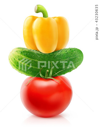Fresh vegetables on top of each other 43230635