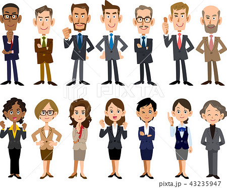 様々な年代と人種のビジネスパーソン 様々な年代と人種のビジネスパーソン 43235947