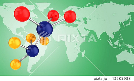 3d abstract with molecule and earth 3d abstract with molecule and earth 43235988