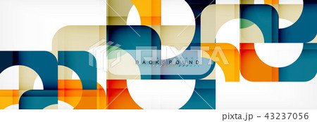 Color square shapes, geometric modern abstract background 43237056