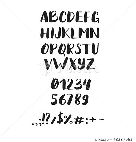 Handwritten brush style modern calligraphy cursive typeface. Brush font 43237062