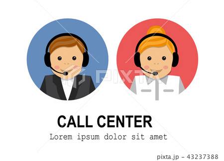 technical support staffのイラスト素材 43237388 pixta