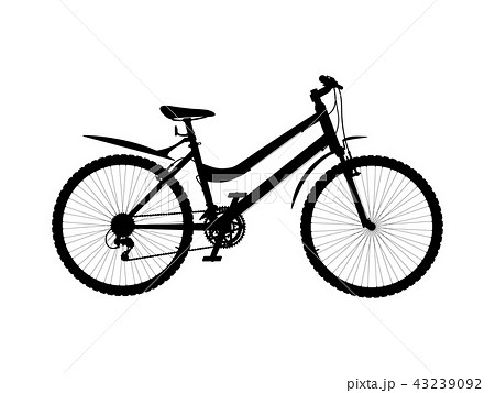 Vector silhouette of city bike  43239092