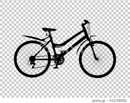 Vector silhouette of city bike  43239092