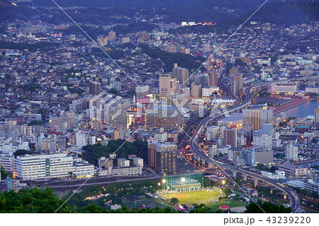 長崎県 佐世保市夜景の写真素材