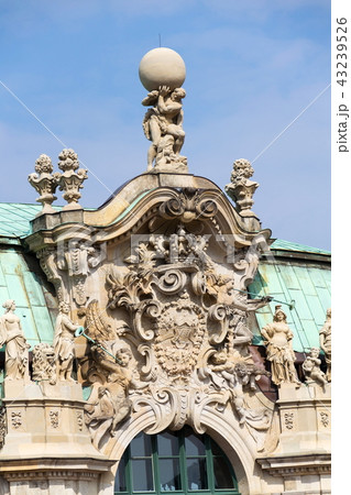 Atlas god statue holding sphere, Zwinger 43239526