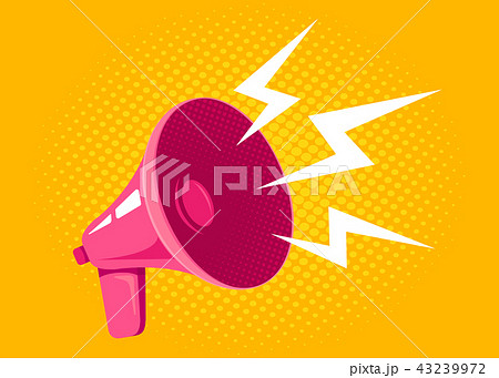 Vector retro megaphone 43239972