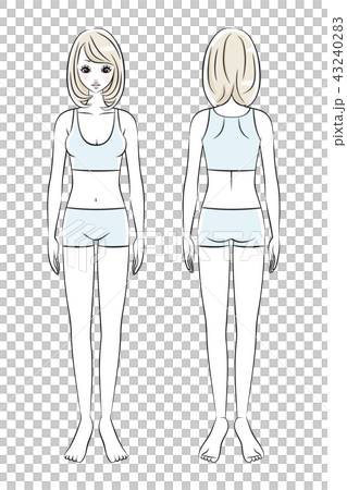 美容　女性　アンダーウェア　全身 43240283