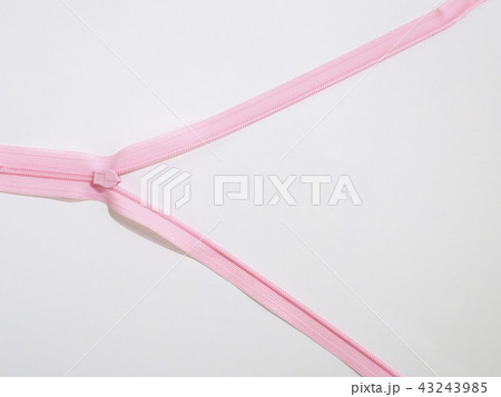 Pink zipper on white Pink zipper on white 43243985