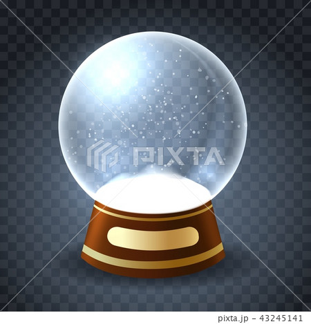 Snow Globe Isolated On Transparentのイラスト素材