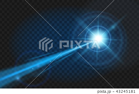 Blue Laser Beam Isolatedのイラスト素材