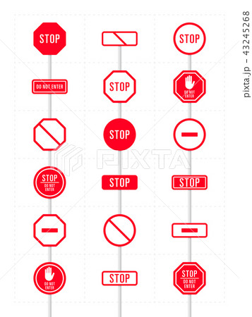 Set of icons for prohibition 43245268