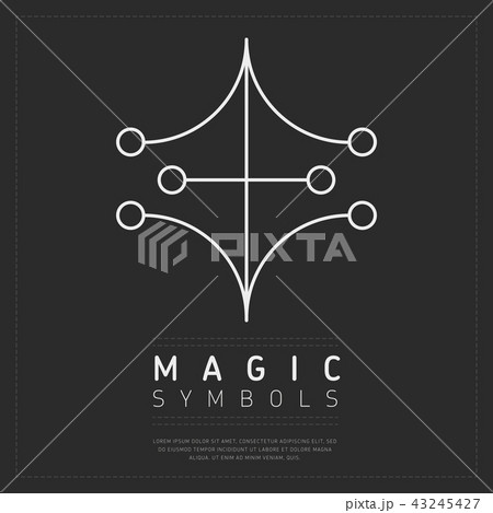 Iconic esoteric symbol in white Iconic esoteric symbol in white 43245427