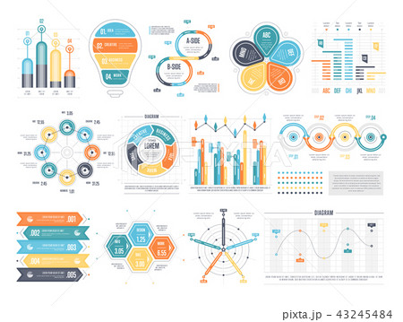 Arrangement of infographic templates Arrangement of infographic templates 43245484