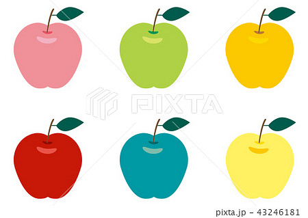 シンプルりんごのイラスト素材