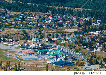 Aerial view of Lake Tekapo ,Mount John Observatory Aerial view of Lake Tekapo ,Mount John Observatory 43246518