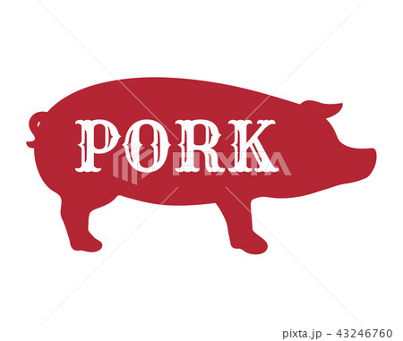 Pork ラベルのイラスト素材