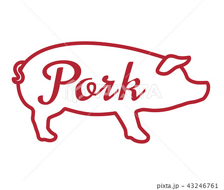 Pork ラベルのイラスト素材