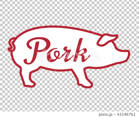 Pork ラベルのイラスト素材