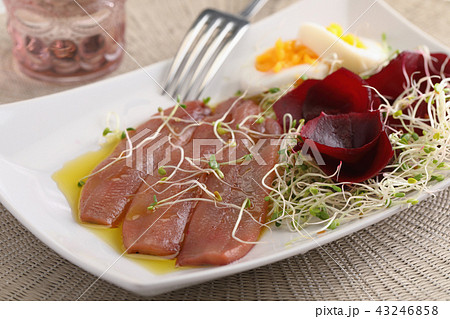 Marinated herring with eggs and vegetables Marinated herring with eggs and vegetables 43246858