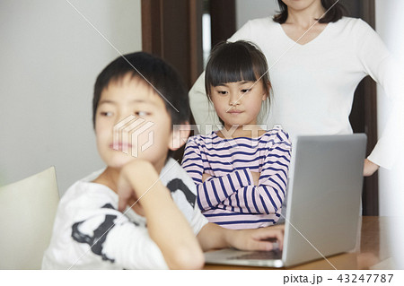 ケンカをする子供たち ケンカをする子供たち 43247787