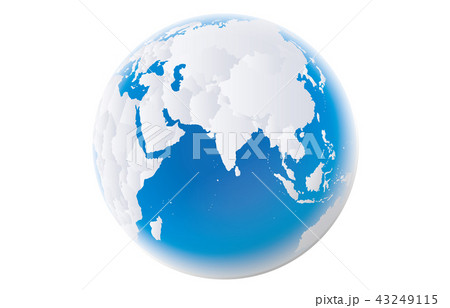 地球アジア青グレー2 43249115