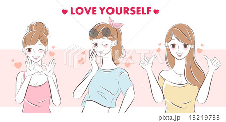 woman with love yourself concept 43249733