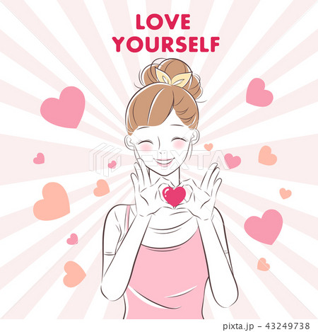 woman with love yourself concept 43249738
