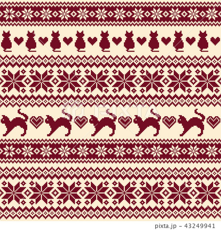 ネコのノルディック柄, ネコのノルディック柄, 43249941