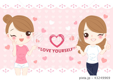 woman with love yourself concept 43249969