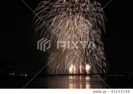 福山夏まつりあしだ川花火大会の写真素材
