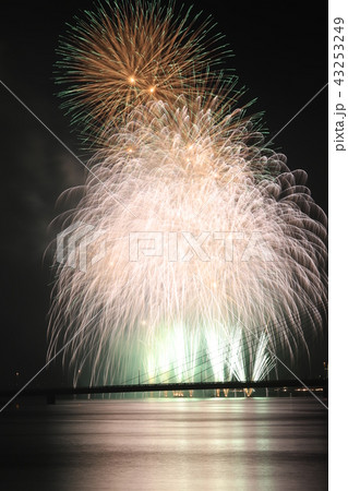福山夏まつりあしだ川花火大会の写真素材