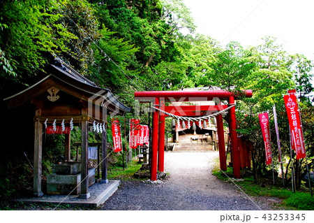 熊野三山・奥の宮　玉置神社 摂社・三柱社　鳥居 ＆ 手水舎 （奈良県 吉野郡 十津川村 ） 43253345