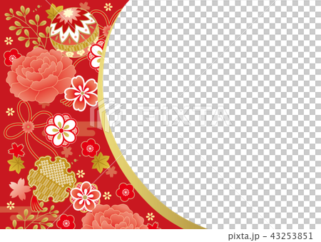 赤い和柄左 43253851