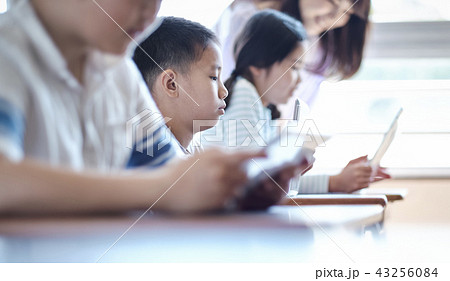 小学校のIT教育　授業風景 43256084