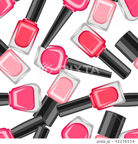 Seamless pattern with nail polishes. Seamless pattern with nail polishes. 43256554