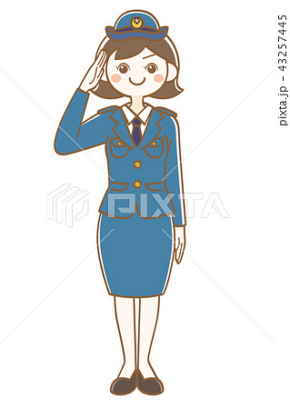 警察官 女性のイラスト素材