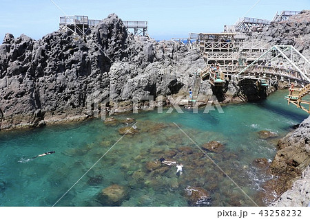 神津島 赤崎遊歩道の写真素材