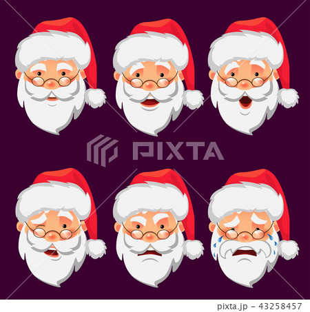 Santa Claus Icon Setのイラスト素材