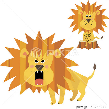 百獣の王 ライオンのイラスト素材