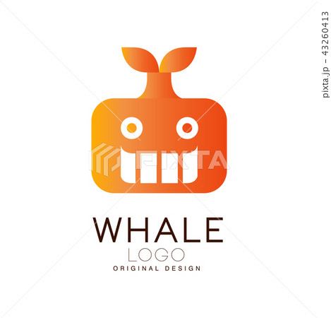 Whale logo design, creative badge with whale can be used for brand identity, travel agency, shipping Whale logo design, creative badge with whale can be used for brand identity, travel agency, shipping 43260413