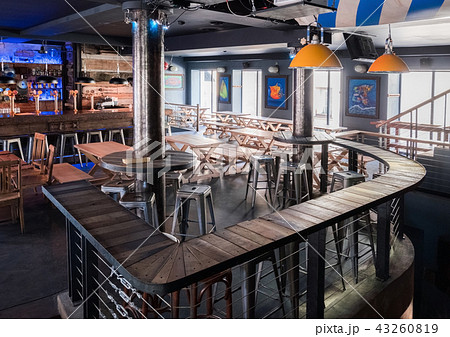 Interior of modern european beer bar pub vintage Interior of modern european beer bar pub vintage 43260819