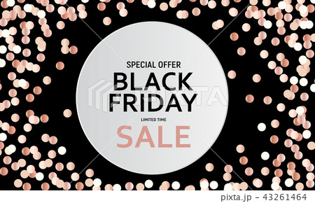 Black Friday Sale Banner Template. Vector Illustration 43261464