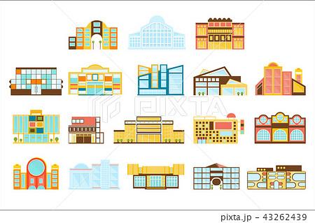 Shopping Mall Department Store And Supermarket のイラスト素材