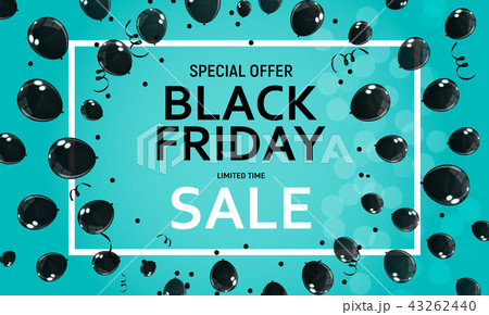 Black Friday Sale Banner Template. Vector Illustration 43262440