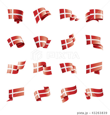 Denmark flag, vector illustration on a white background 43263839