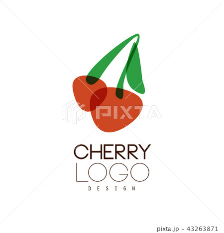 Cherry logo design, creative template can beのイラスト素材 [43263871] - PIXTA