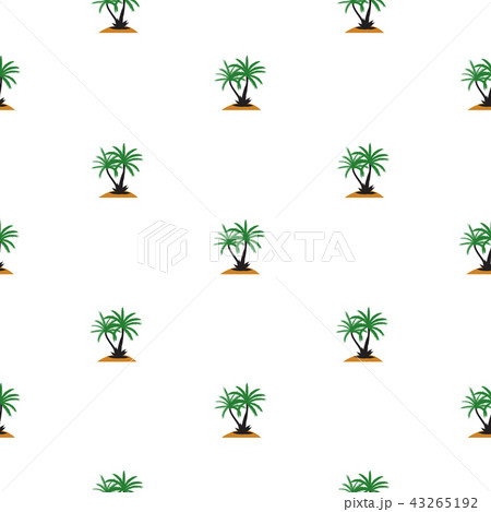 Beautifil Palm Tree Leaf  Silhouette Seamless Pattern Background Vector Illustration 43265192